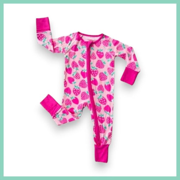 Little Sleepies Other - Little Sleepies Sweet Strawberries Zippy 12-18 Months NIB